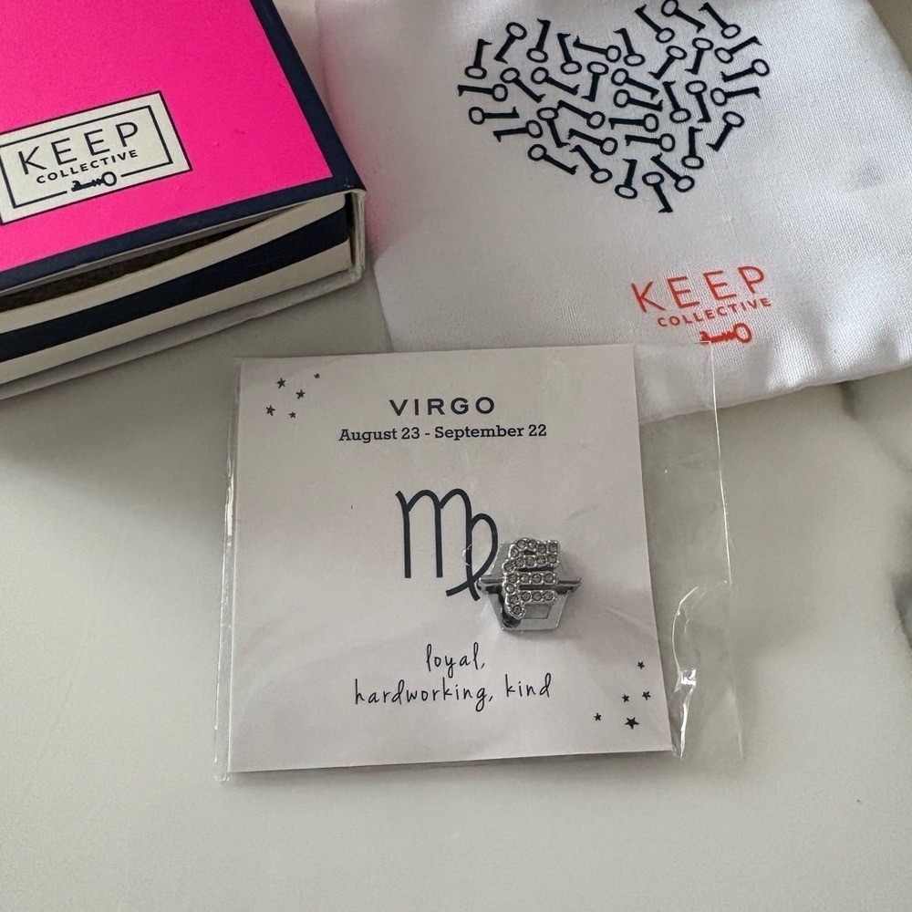 NWT Keep Collective "Virgo" Astrology Charm silver